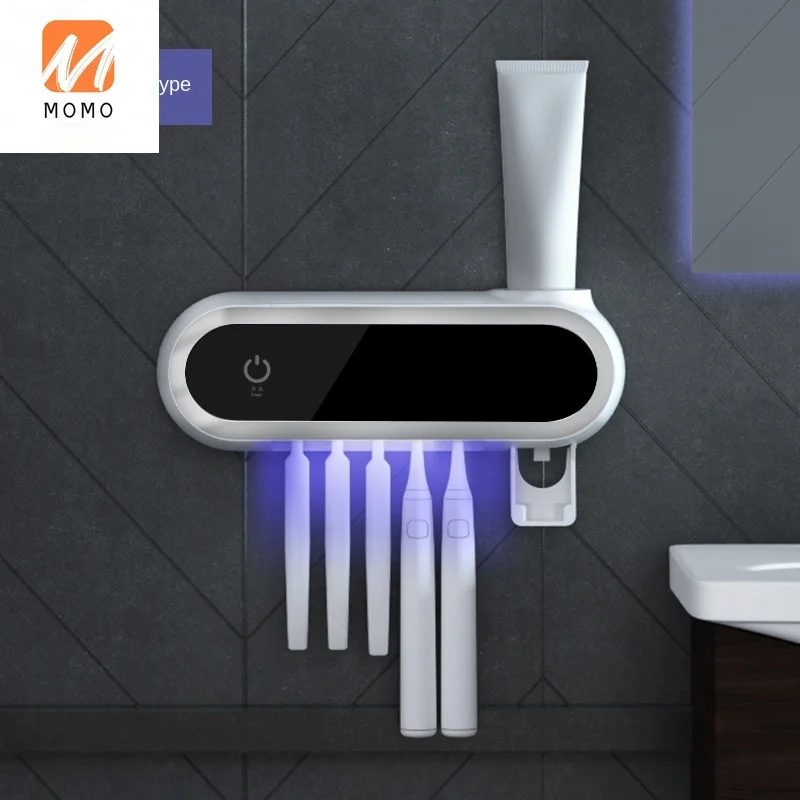 

Smart Toothbrush Sterilizer UV Sterilization Electric Wall Storage Type Non-Drying Tooth Cup Storage Rack High Quality Durable