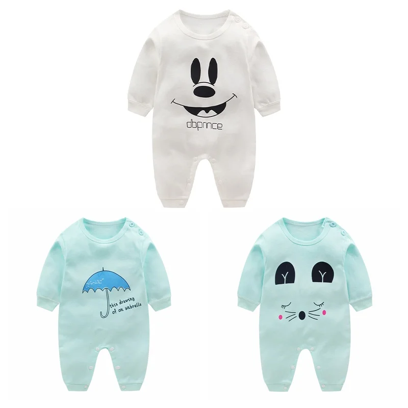 

Autumn Infant Girls Boys Long Sleeve Cartoon Pattern Bodysuit Kids Outfits