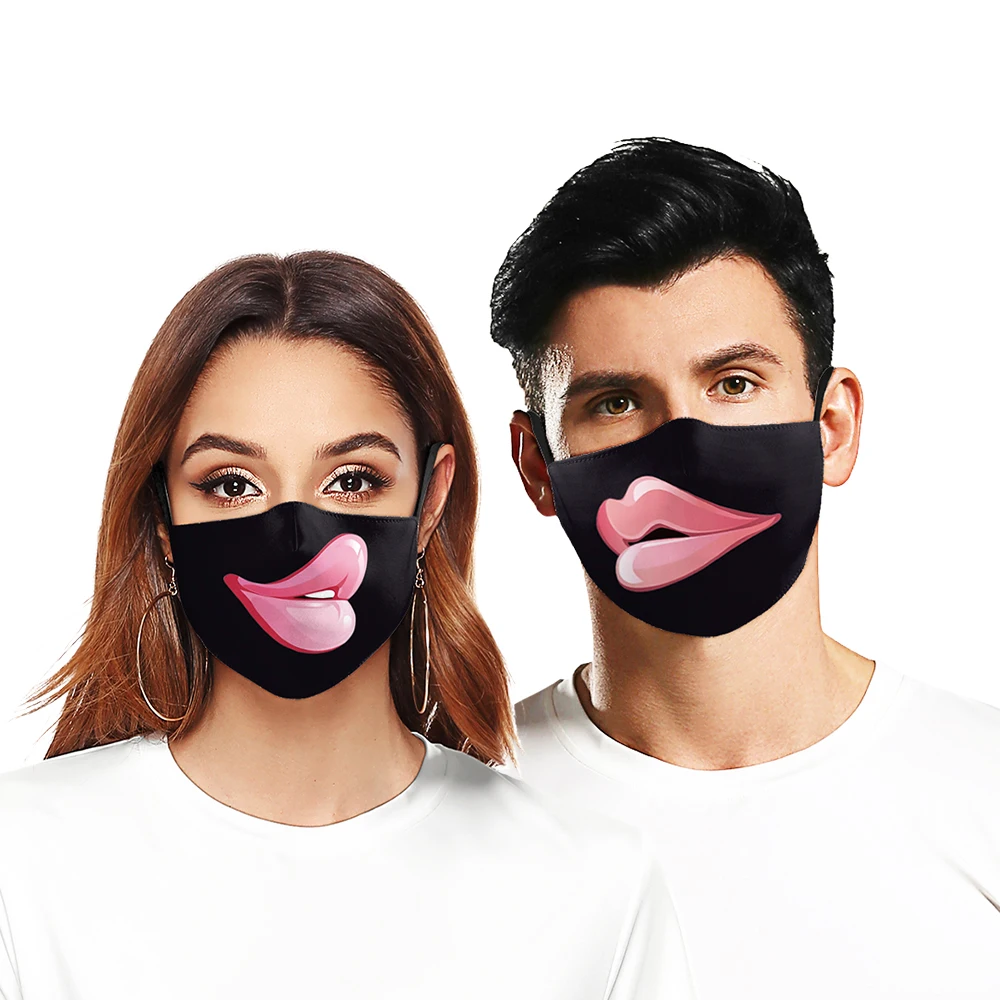 

Fashion Valentine's Day Couple Masks Outdoor Adjustable Breathable Adult Face Mask With Filter Washable Reusable Masks