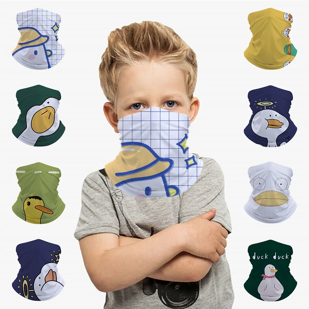 Обувь с милым желтым утенком Детская бесшовная бандана повязка на голову маска