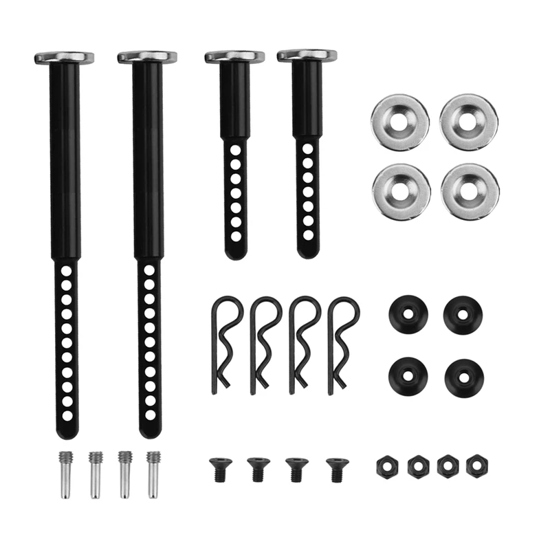 Montajes de poste de cuerpo extendido delantero y trasero de Metal, columna de carcasa con im&aacute;n para 1/10 coche trepador de control remoto Axial SCX10 II 90046-0