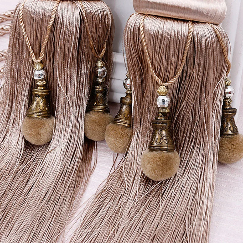 

A Pair Bayberry Hanging Ball Straps for Curtain Tieback Rope Accessories Living Room Wall Hook Home Decoration DS056&C