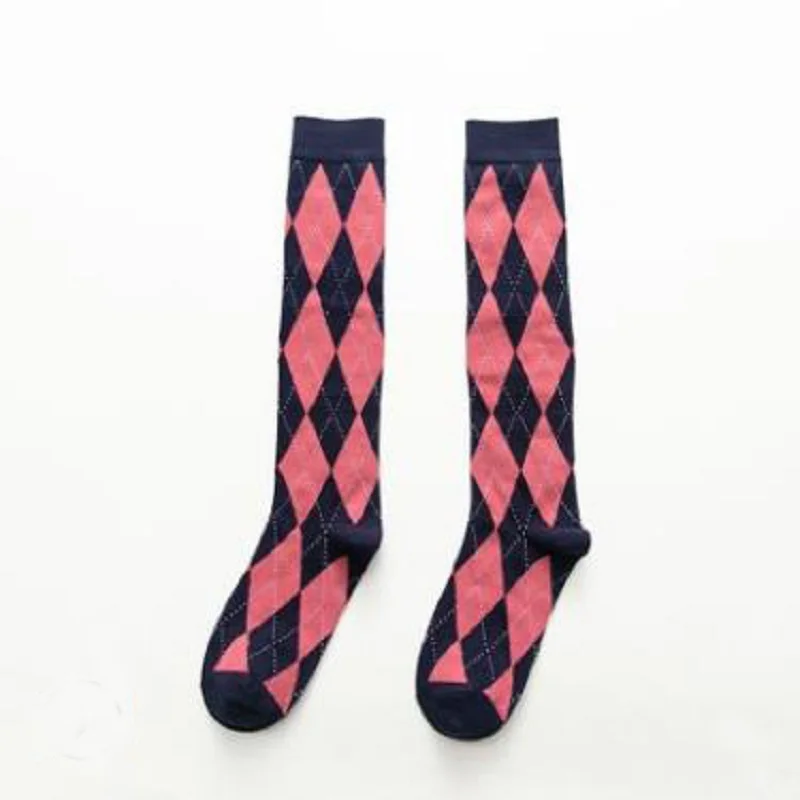 10pcs =5pairs of female socks autumn winter fashion long socks preppy style knee socks solid color high elastic