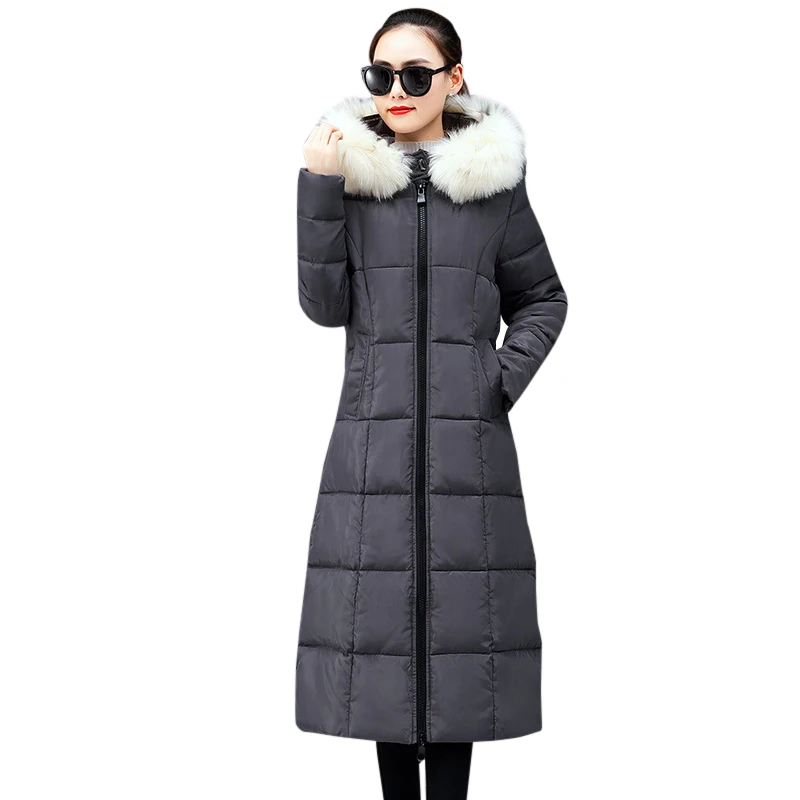 Женская зимняя куртка с капюшоном теплая мехом длинная подкладкой 9 видов стилей