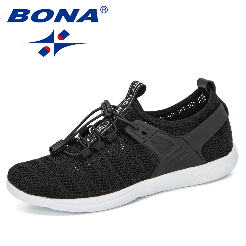 

BONA 2020 New Designers Mesh Casual Shoes Women Outdoor Sneakers Woman Platform Heels Ladies Leisure Shoes Walking Footwear