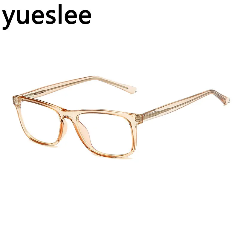 

49625 Plastic Titanium Square Anti Blue Light Glasses Frame Men Women Optical Fashion Computer Eyeglasses