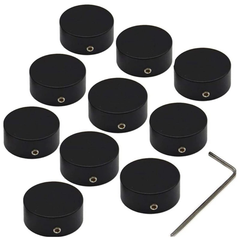 New Pedal Footswitch Topper Insert Fit Tightly on Common 3/8 Inch 10mm Switches Increase Accuracy Comfort 10 Pack Black