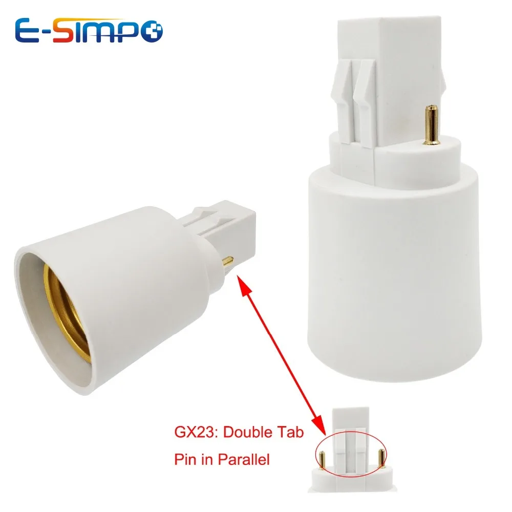 2шт GX23 2pin к E26/e27 светильник адаптер 2 E26 led лампа держатель конвертер установить