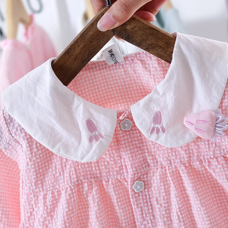 

Autumn Cute Dress for Girls Baby Girl Long Sleeve Stitching Fashion Princess Dress Printing Dress Skirt Cotton Casual Outfits