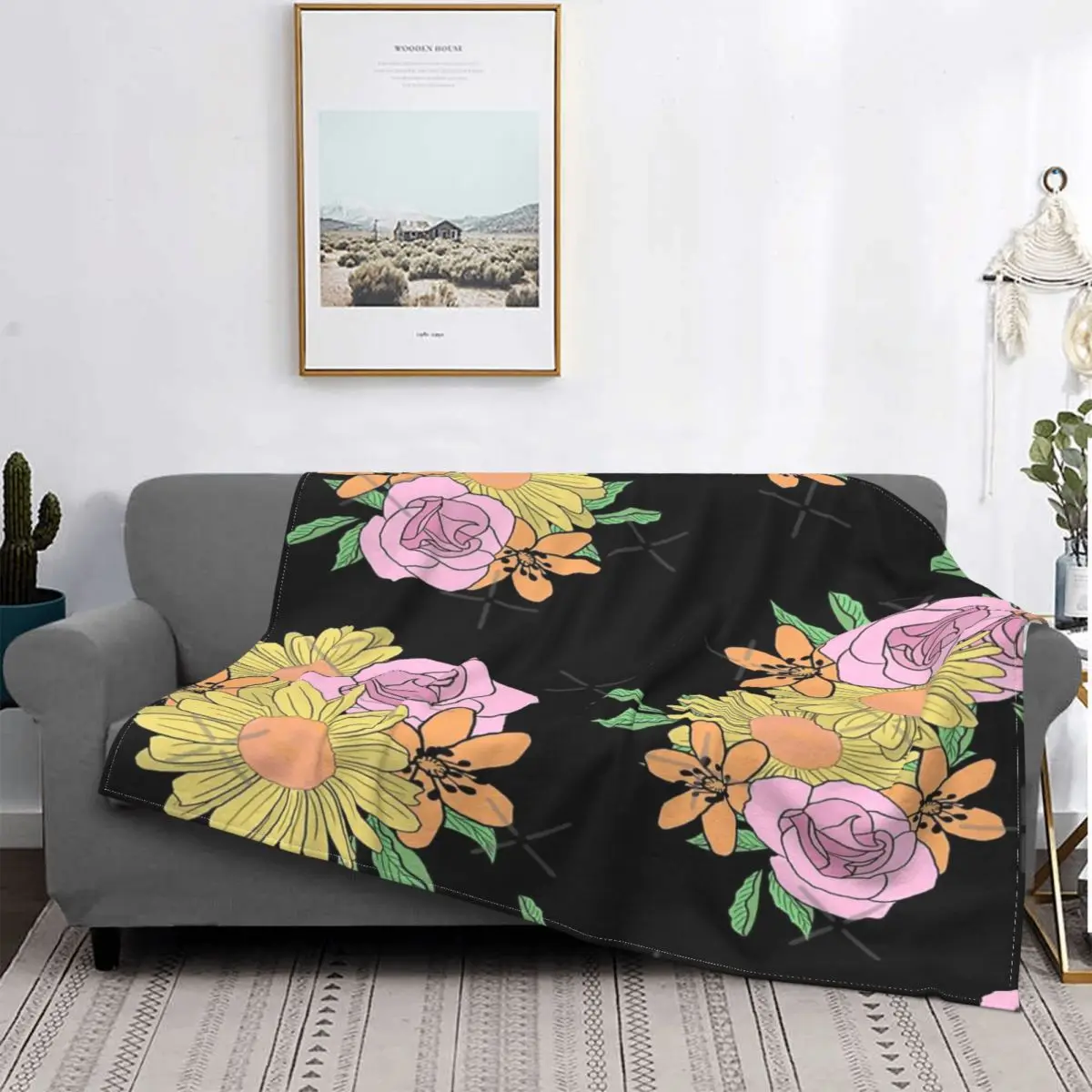 

Manta de ramo Floral Pastel, colcha de cama a cuadros, manta con capucha para bebé, alfombra de oración Islámica