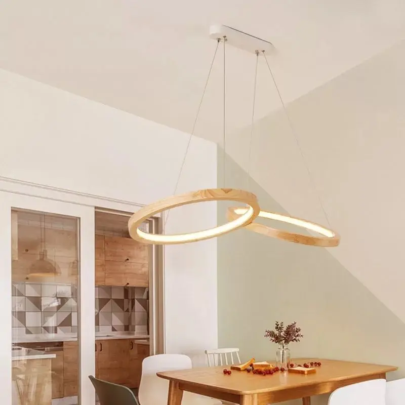 Деревянные светодиодсветодиодный подвесные светильники для столовой две