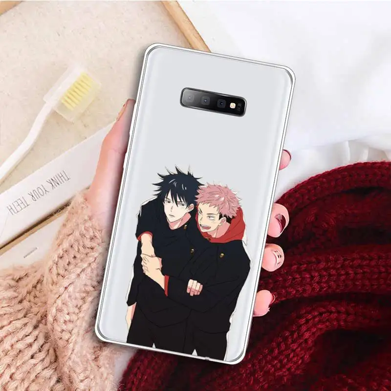 

Jujutsu Kaisen Satoru Gojo anime Phone Case Clear Transparent for samsung A 21s 50 71 S 8 9 20 note 10 20 plus ultra