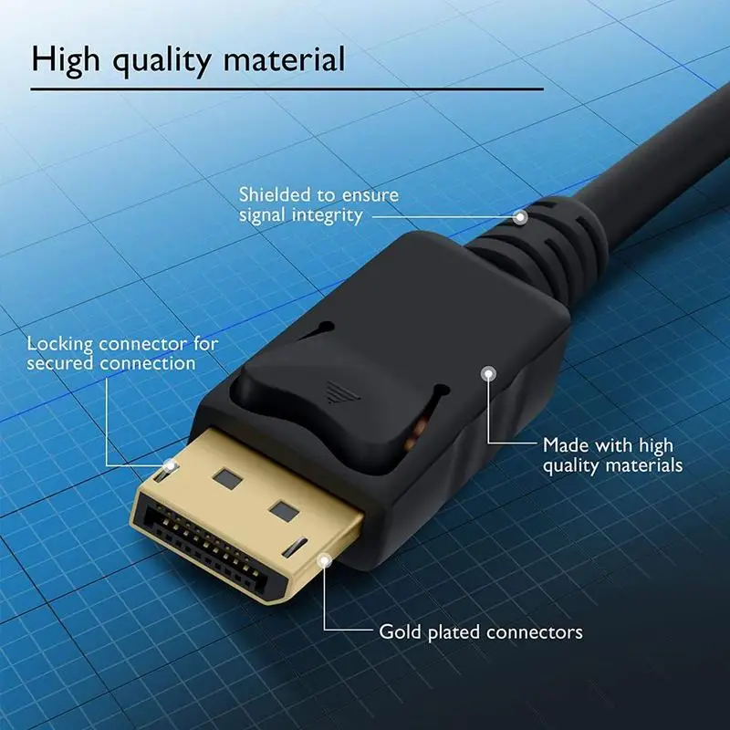 1 8 м/3 м DP к кабель для передачи данных компьютера TV адаптер со штыревыми