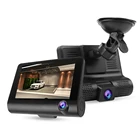 Автомобильный видеорегистратор 1080P 4 ''HD, 3 камеры s, с двумя объективами, с камерой заднего вида, Автомобильный видеорегистратор, видеорегистратор 32G, TF Max