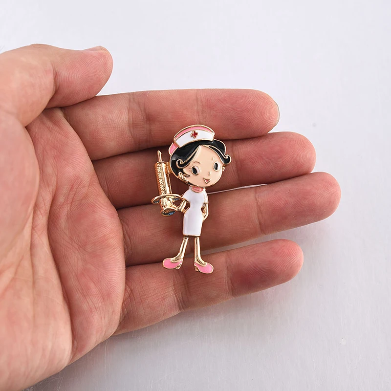 Милые эмалевые ювелирные изделия Мультяшные Броши медсестры врача больницы