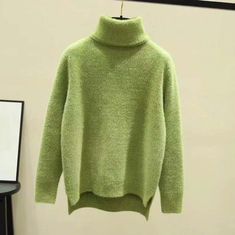 

2020 Autumn Winter Sweater Women Pullover Knitted Jumper Long Sleeve Ladies Sweaters Female Turtleneck Sweater Pull Femme JW9819
