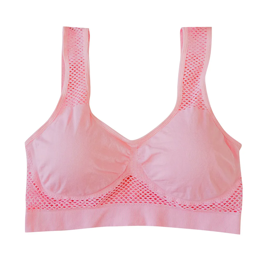 

Breathable Sports Bra Anti-sweat Fitness Top Seamless Yoga Bra Shockproof Crop Top Women Push Up Bra Gym Workout Top Plus Size
