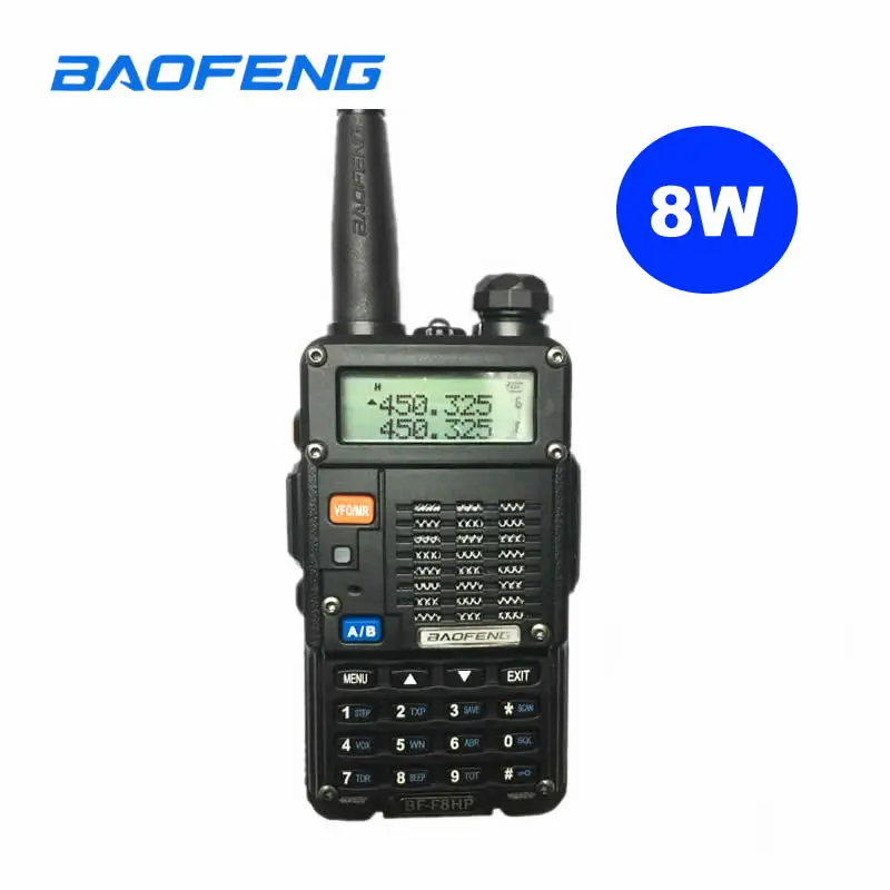 Baofeng 8 Вт BF-F8HP портативная рация VHF/UHF Двухдиапазонная портативная CB Ham радиостанция любительский полицейский сканер радиостанции - Цвет: 8W