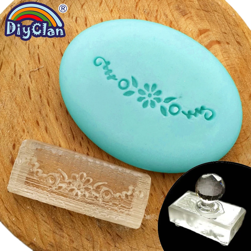2 стиля смолы кристалл прозрачный узор улитки смолы DIY мыло штамп головы мыло печать штамп для натурального мыла ручной работы - Цвет: Z0036HZ-with handle