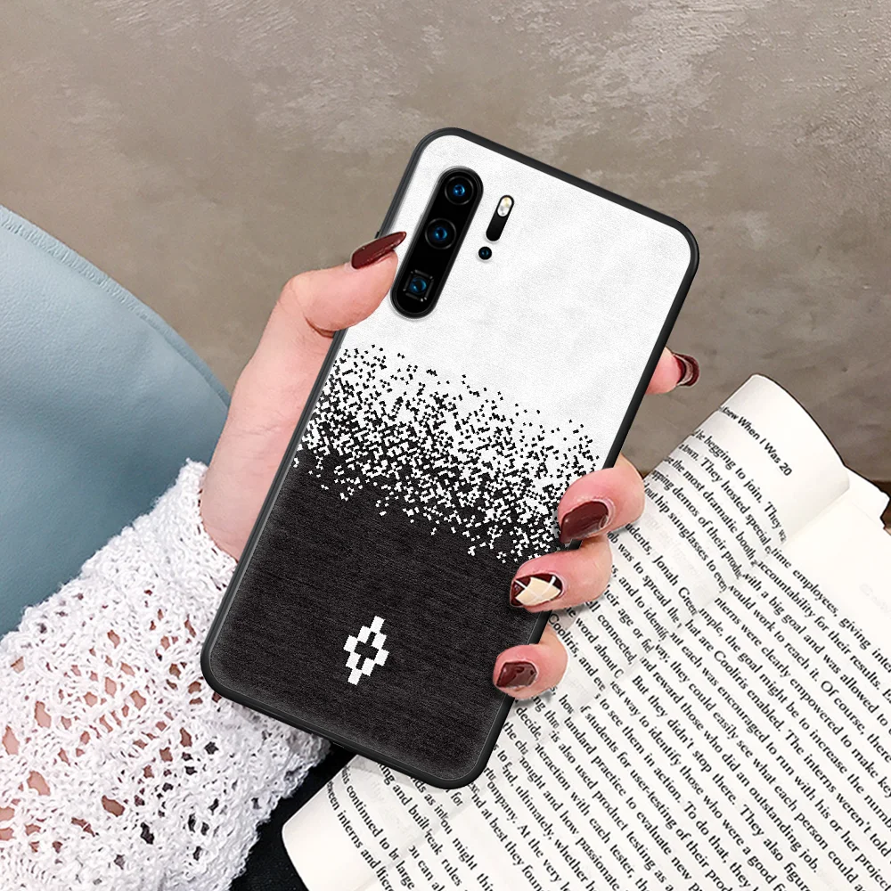 

Fashion luxury brand Marcelo Phone Case For Huawei P Mate Smart 10 20 30 40 Lite Z 2019 Pro black Back Trend Cell Fashion Bumper