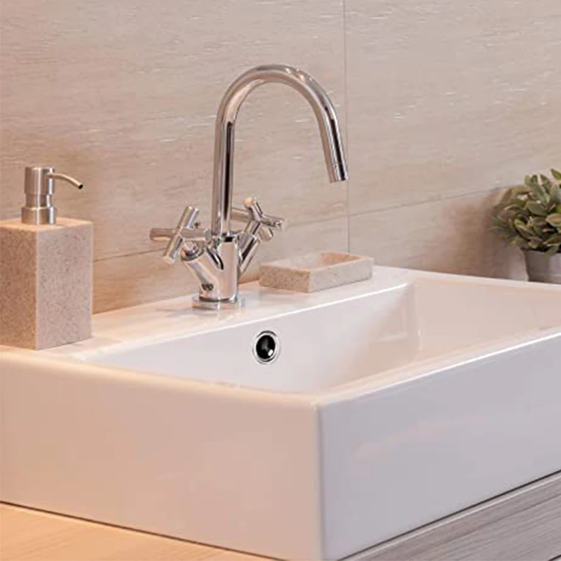 Bathroom Basin Sink Overflow Ring Six-foot Round Insert Chrome Hole Cover Cap 50PB Modern Tub Stopper Bathtub Drain | Обустройство