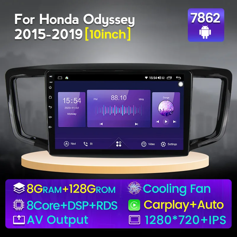 

10 ''NaviFly Android 11 8 + 128G автомобильный радиоприемник навигационный плеер для Odyssey 2015 2016 2017 2018 2019 Carplay IPS экран 4G LTE стерео