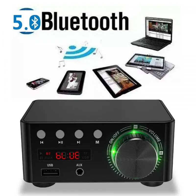 

Стерео усилитель для домашнего кинотеатра, USB, TF-карта, плеер, Bluetooth-совместимый цифровой приемник TPA3116, Плата усилителя звука