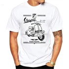 Футболка Vespa мужская с коротким рукавом, забавный классический дизайнерский Топ, винтажная Повседневная тенниска для мальчиков, крутая майка, лето