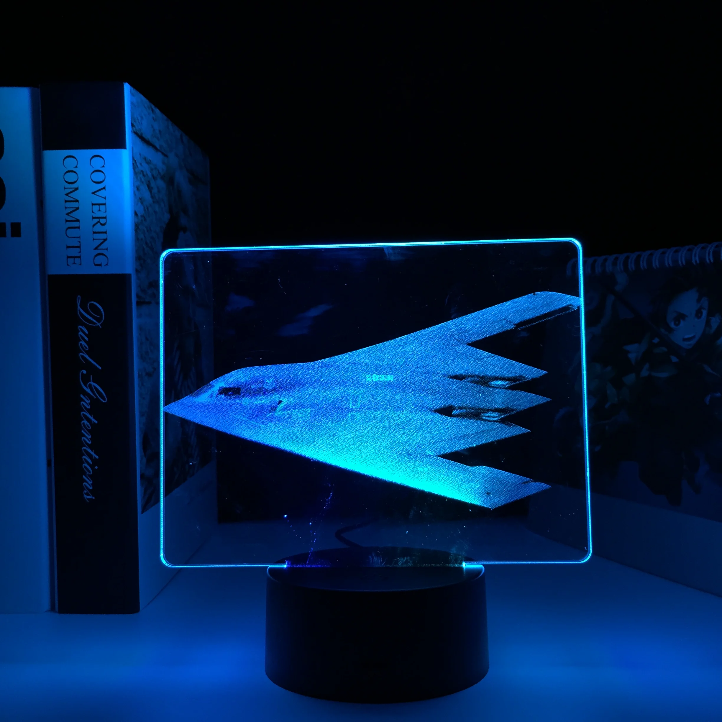 

Space Fighter Two Tone Lamp LED Night Light for Kid Birthday Gift Lamp Colorful Two Tone Bedroom Decor Acrylic Table Light