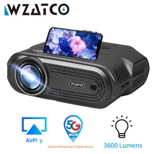 WZATCO E80 MINI LED Projector 5G Wifi Sync display Android Portable Proyector Home Theater Smart Phone Beamer 1080P Optional