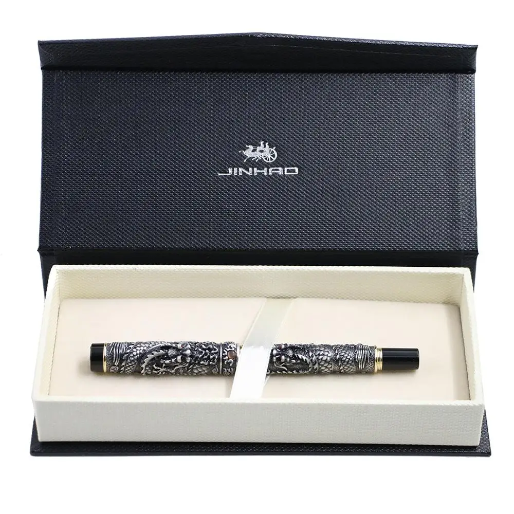 Роскошный Металлический перьевая ручка Jinhao винтажная чернильная авторучка Iraurita