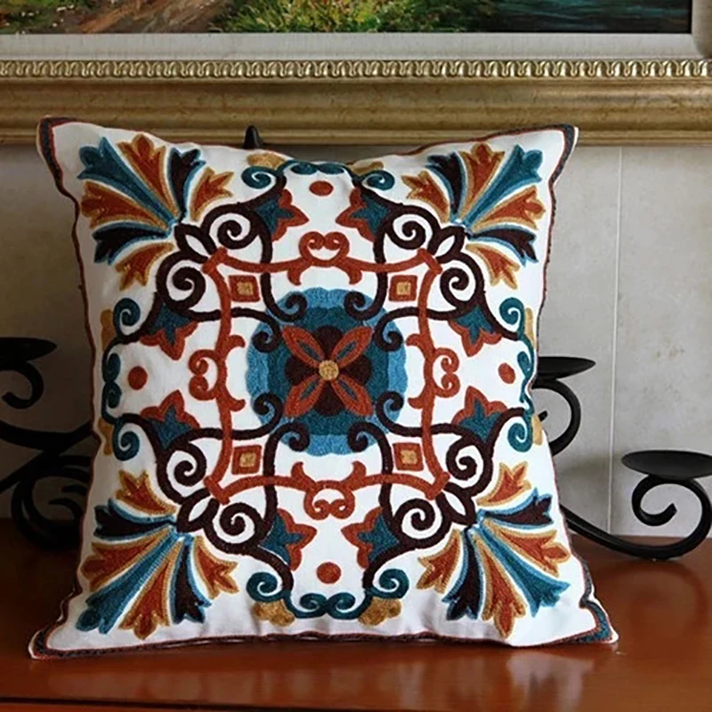 

Hand-embroidered Sofa Decoration Cushion Car Decoration Fashion Flower Cushion