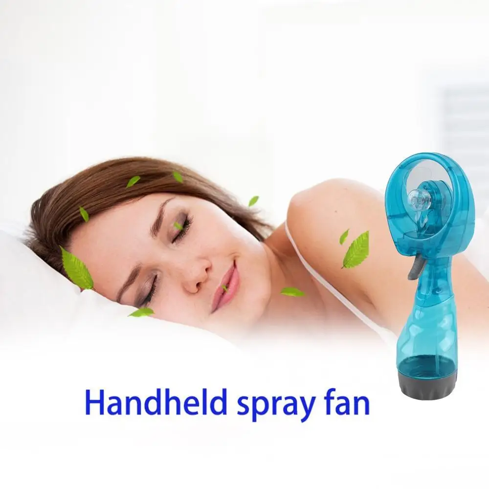 Портативный ручной вентилятор с водяным распылением 2 в 1 мощный охлаждением для