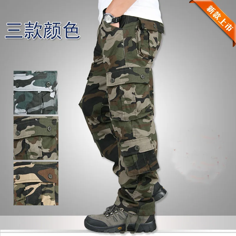 Мужские многофункциональные брюки для отдыха комбинезоны с карманами