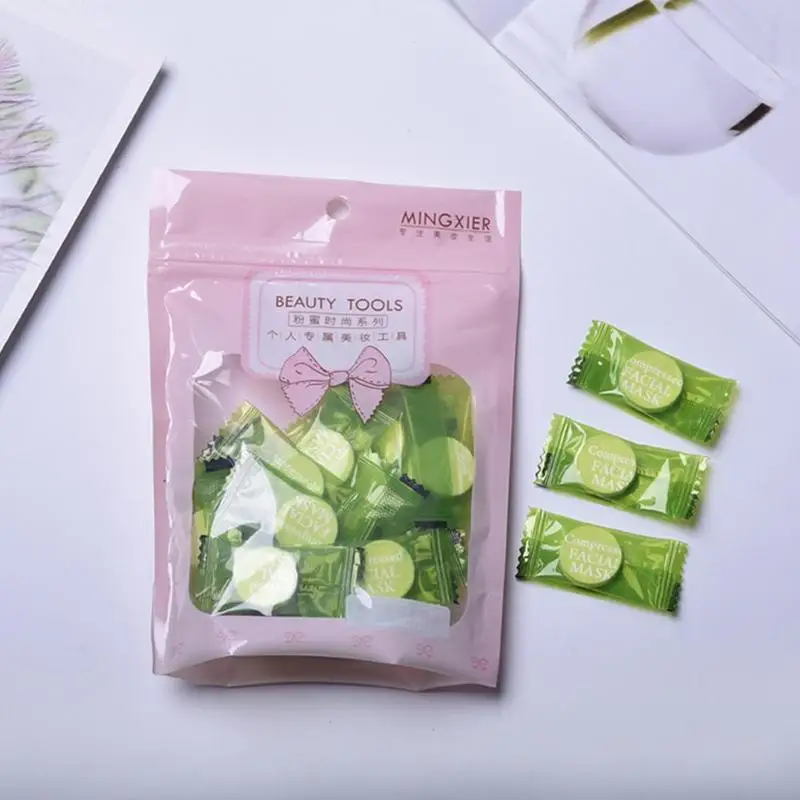

Pure Cotton Non-Woven Moisturizing Disposable Wrapped Masks Paper Compressed DIY Face Skin Care Facial Mask