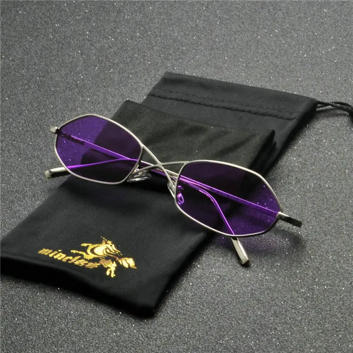 

Small Rhombus Sunglasses Men Purple Yellow 2021 Retro Women Sun Glasses Male Metal Frame Red Black High Quality NX