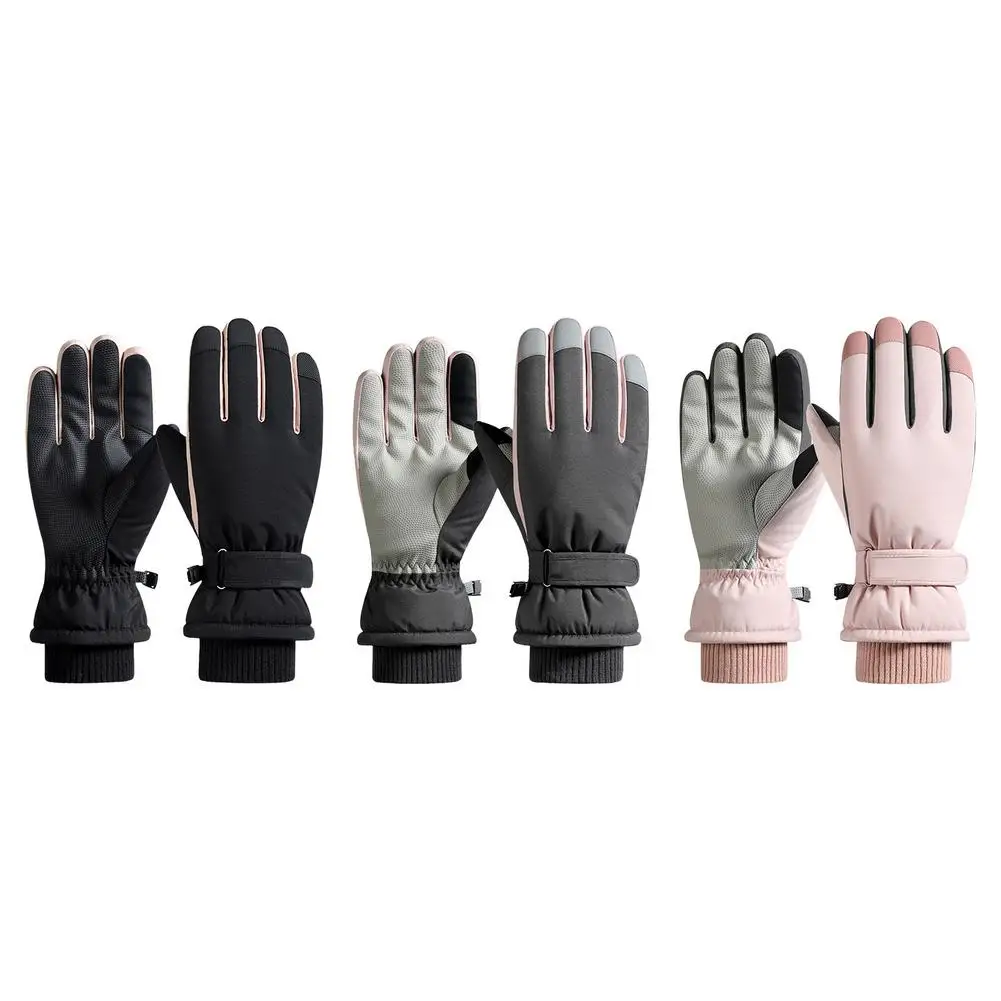 

Лыжные перчатки, зимние нескользящие перчатки для сенсорных экранов для уличного спорта, теплые термоперчатки для путешествий, бега, велос...