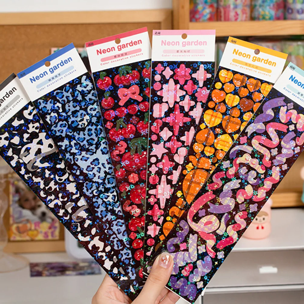 

2 шт. красочная Лента Любовь лазерная наклейка Скрапбукинг Декоративные DIY дневник альбом милые Канцтовары планировщик наклейка s