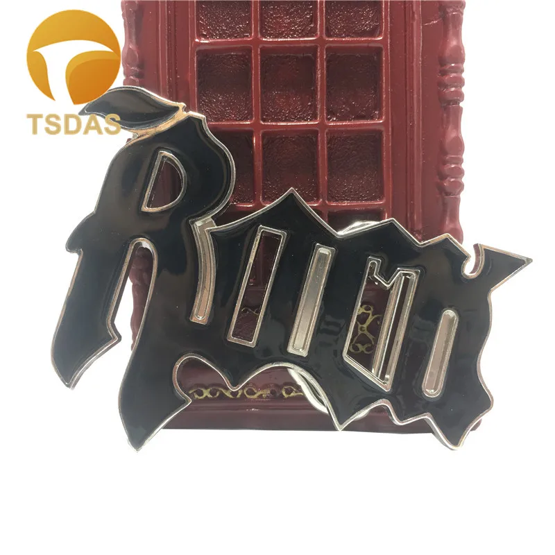 Модная металлическая пряжка для ремня Rock с черным покрытием подходит шириной 3 8-4