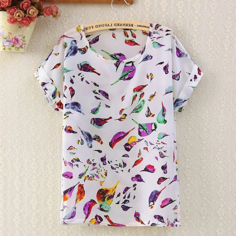 

Women's Short Sleeve Shirt Summer Fashion Print Blouse Ladies O-Neck Tee Tops Female Blusas Love Plus Size Shirts