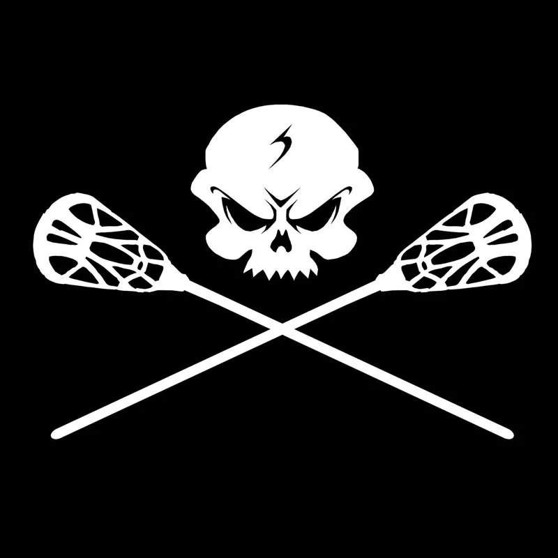 

Car Stickers Personality Skull and Hockey Stick Funny Decoration PVC Car Stickers Waterproof Sunscreen Black/white, 20cm*13cm