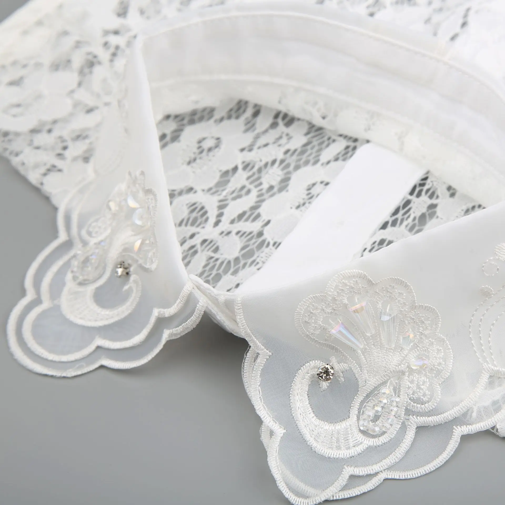 

New Vintage White Shirt False Collar swan Print wild False Collar Lapel Blouse Top Women Clothes Accessories Detachable Lapel