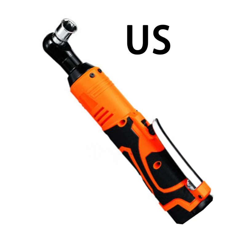 US 25V 90N. m 3/8 ''перезаряжаемый Электрический беспроводной Трещоточный ключ набор инструментов AU/US/UK/EU вилка 110-220V пластиковый Мультитул без батареи - Цвет: US