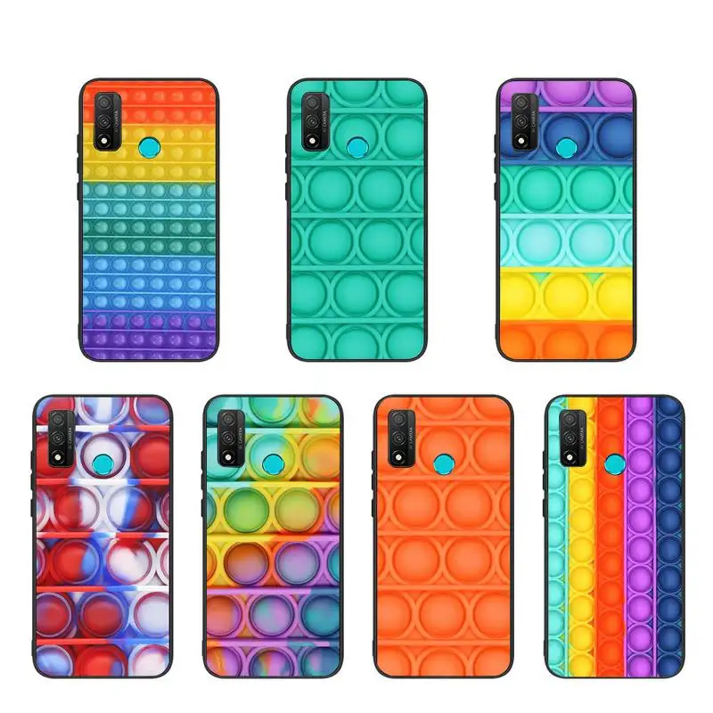 

Bubble Fidget Reliver Stress Antistress Phone Case For Huawei Honor 8X 9 10i V9 V10 V20 V30 Pro Lite PLAY Cover Coque