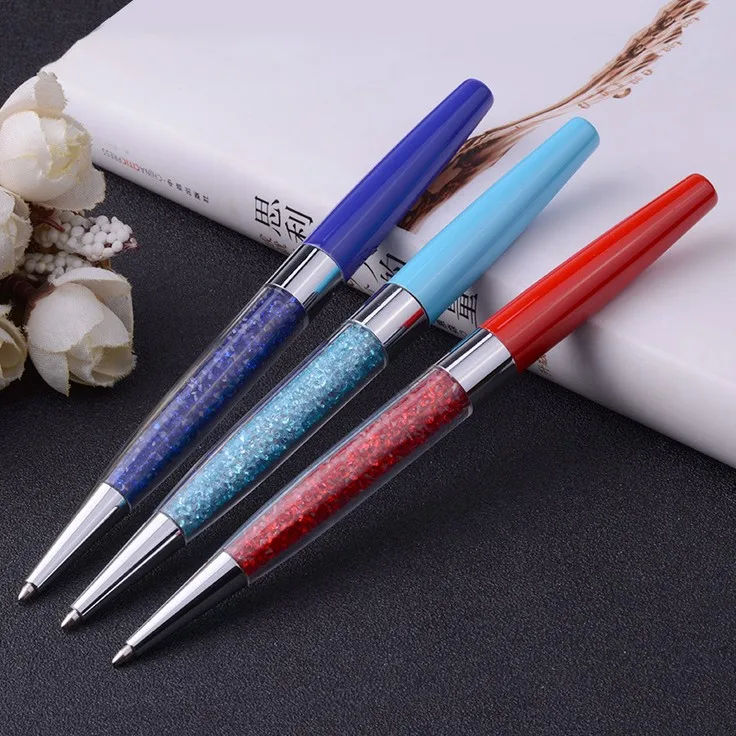 1 шт. офисная металлическая гелевая ручка подпись со стразами алмазная