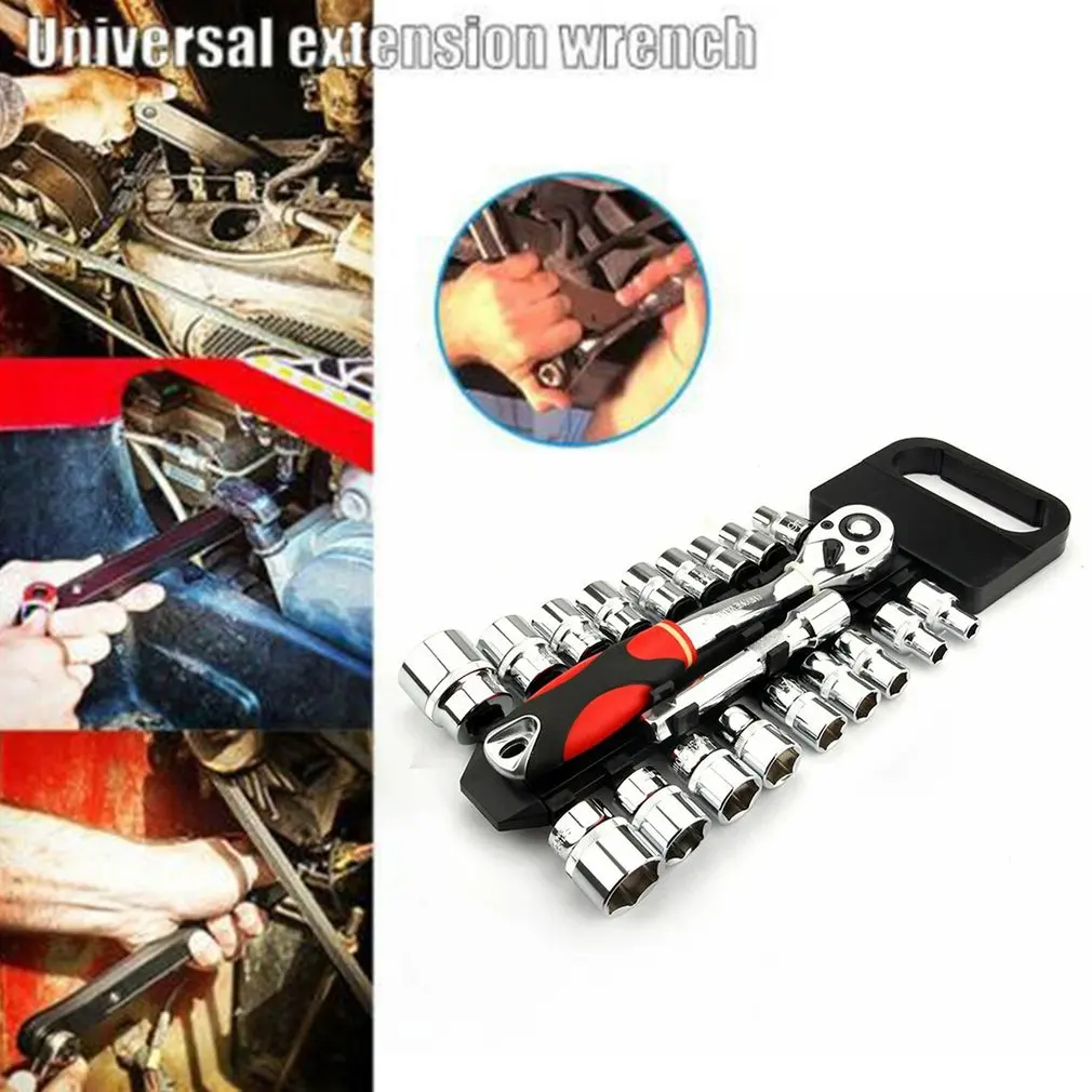 

Hot Newest 3/8 Single Listing Sleeve 12 Sleeves Auto Repair Tools Fast Ratchet Wrench Auto Protector Hardware Combination Tool