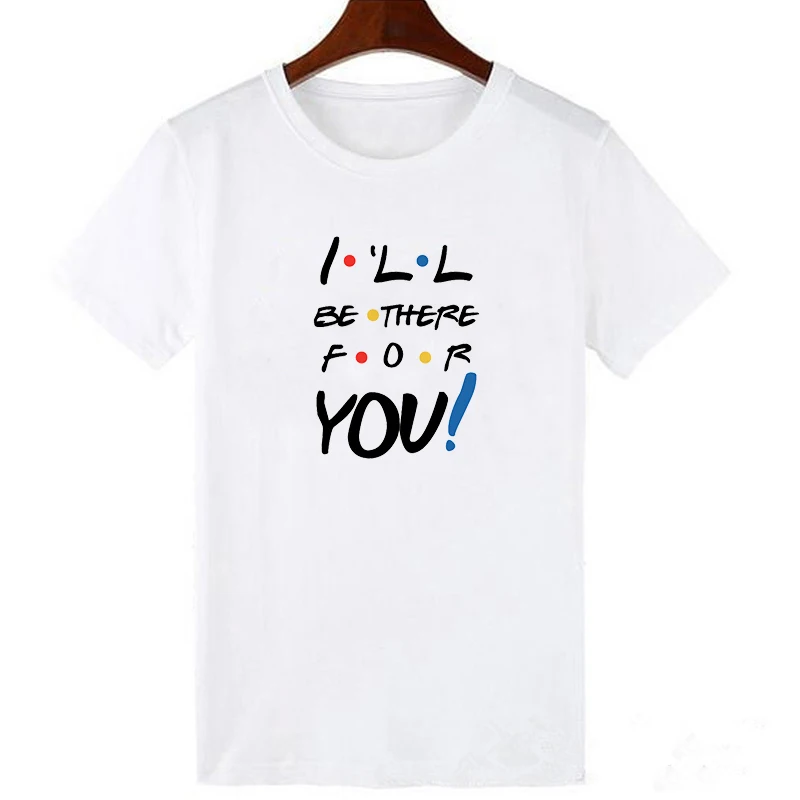 Яркие друзья, футболка для ТВ-шоу, Joey camisetas verano mujer, ulzzang harajuku, уличная футболка большого размера - Цвет: 19bk378-white