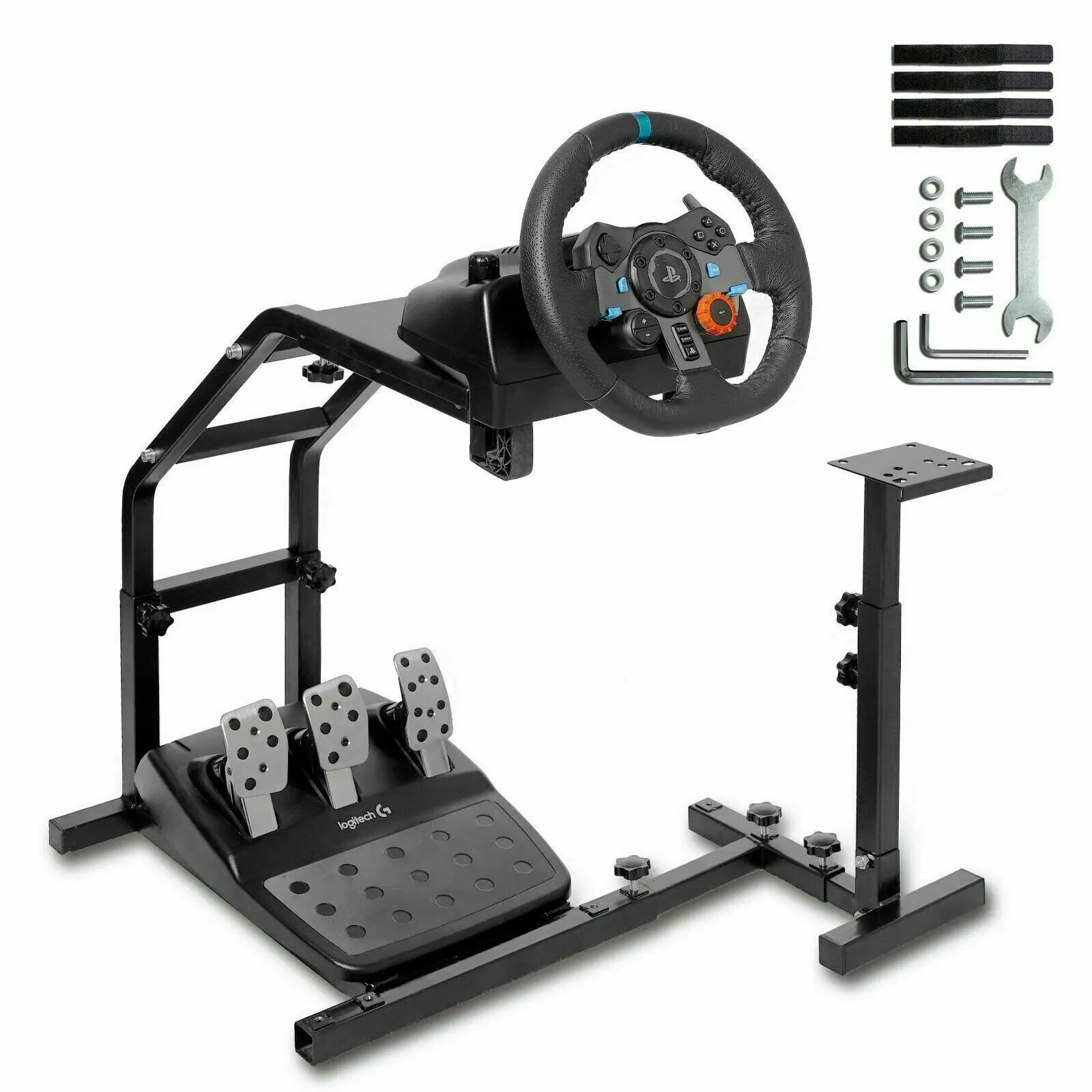 

Updated Racing Simulator Steering Wheel Stand for G27 G29 PS4 G920 T300RS 458 T80 Professional Adjustable Racing Wheel Mount
