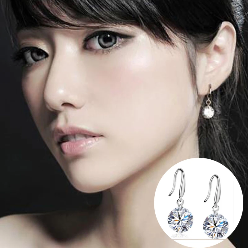 Классические Элегантные женские серьги с большой вспышкой кристаллами стразами