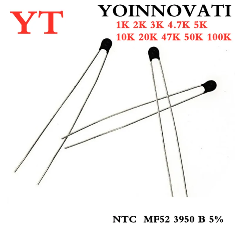 Термистор NTC термистор MF52 MF52AT 1K 2K 3K 4 7 K 5K 10K 20K 47K 50K 100K 5% 3950B 1/2/3/4.7/K Ohm R|Резисторы| |